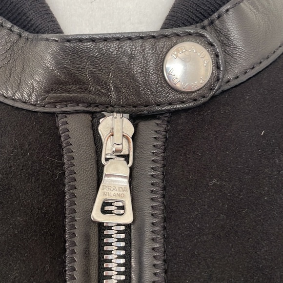 Prada Black Suede Jacket Size 40 - Picture 9 of 14